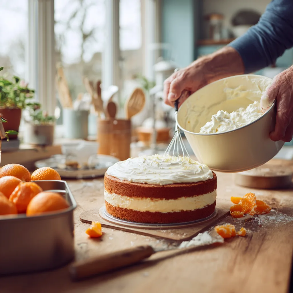 Mandarinenkuchen mit Sahne Zubereitung – Schritt für Schritt in der Küche