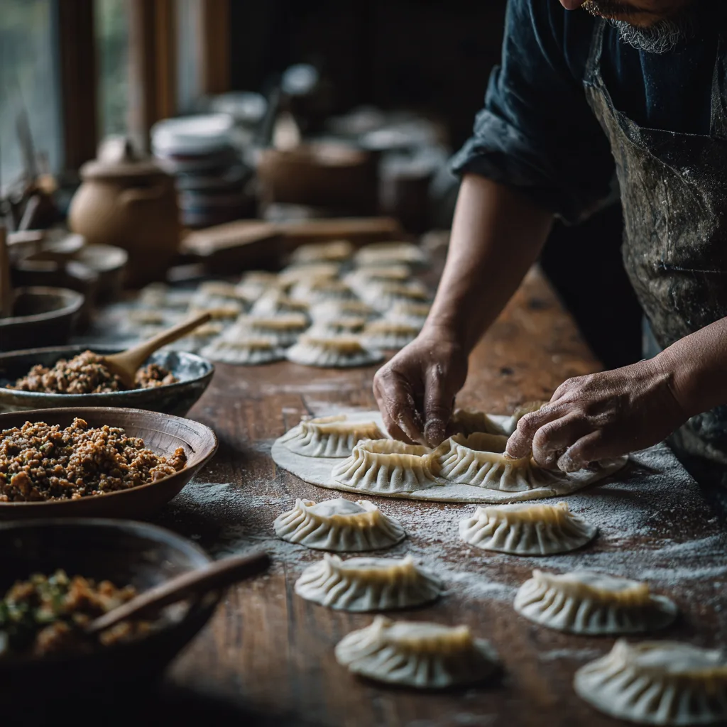 Zubereitung von Kohl-Ravioli Asiatisch – Gyoza falten Schritt für Schritt