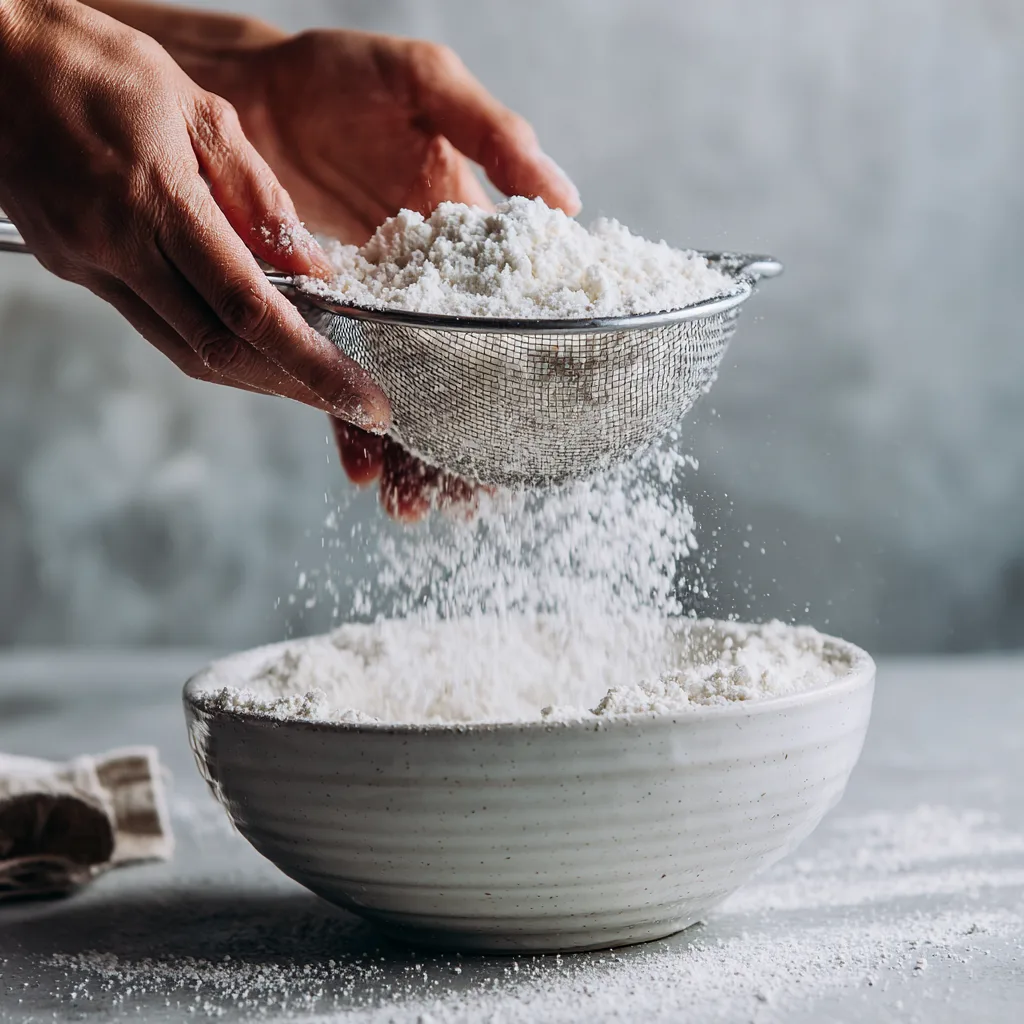 Erdbeer-Macarons Mandeln sieben Schritt 1