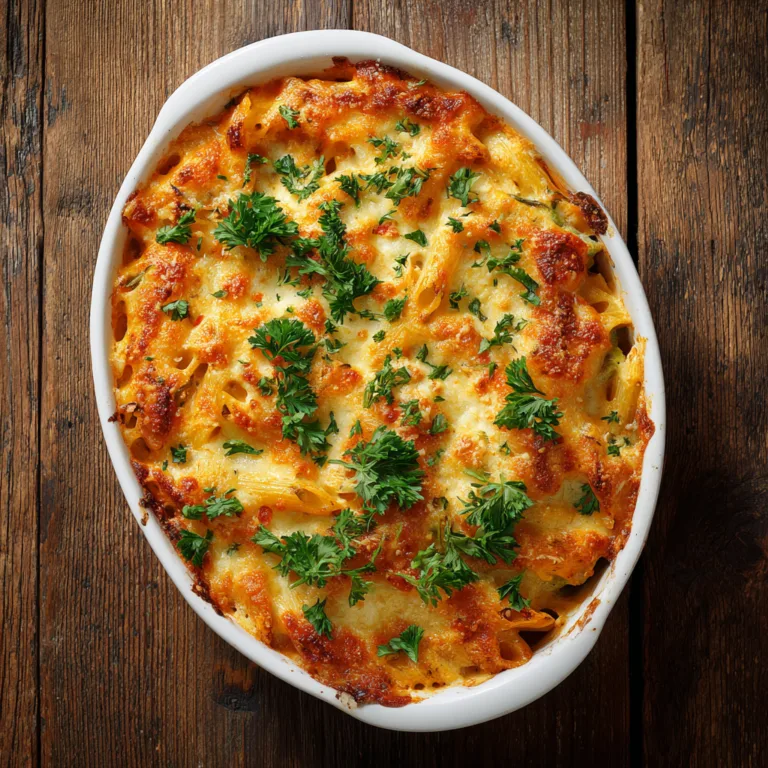 Familienessen mit verstecktem Gemüse – Hackfleisch-Auflauf von oben