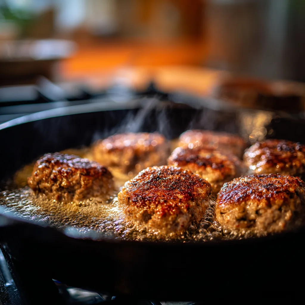 Frikadellen selbst machen – Fleischbällchen in der Gusseisenpfanne braten