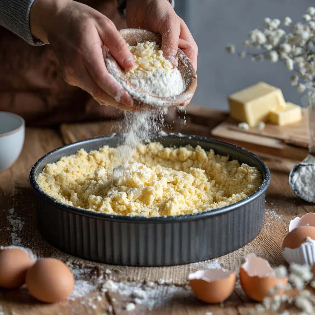 Alle Zutaten für den Kürbis-Cheesecake ausgelegt.