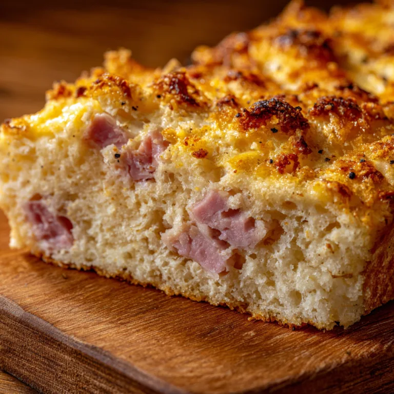 Nahaufnahme Schinkenbrot Textur mit Käse und Schinken